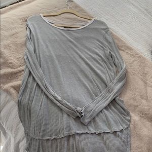 Striped long sleeve top.